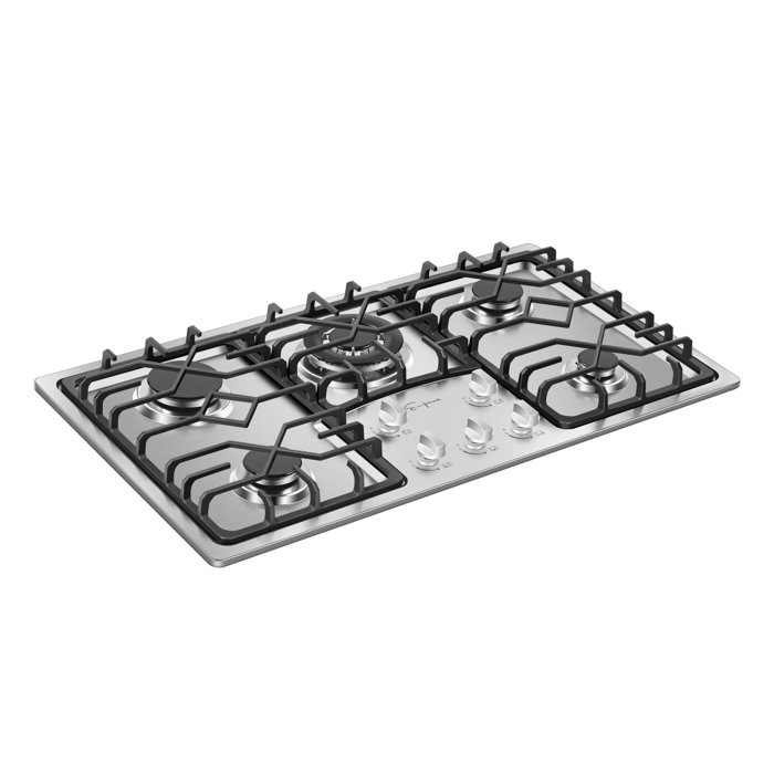 Empava 36'' Stainless Steel Gas 5 Burner Cooktop with Dual Size Power Burner & Reviews Wayfair
